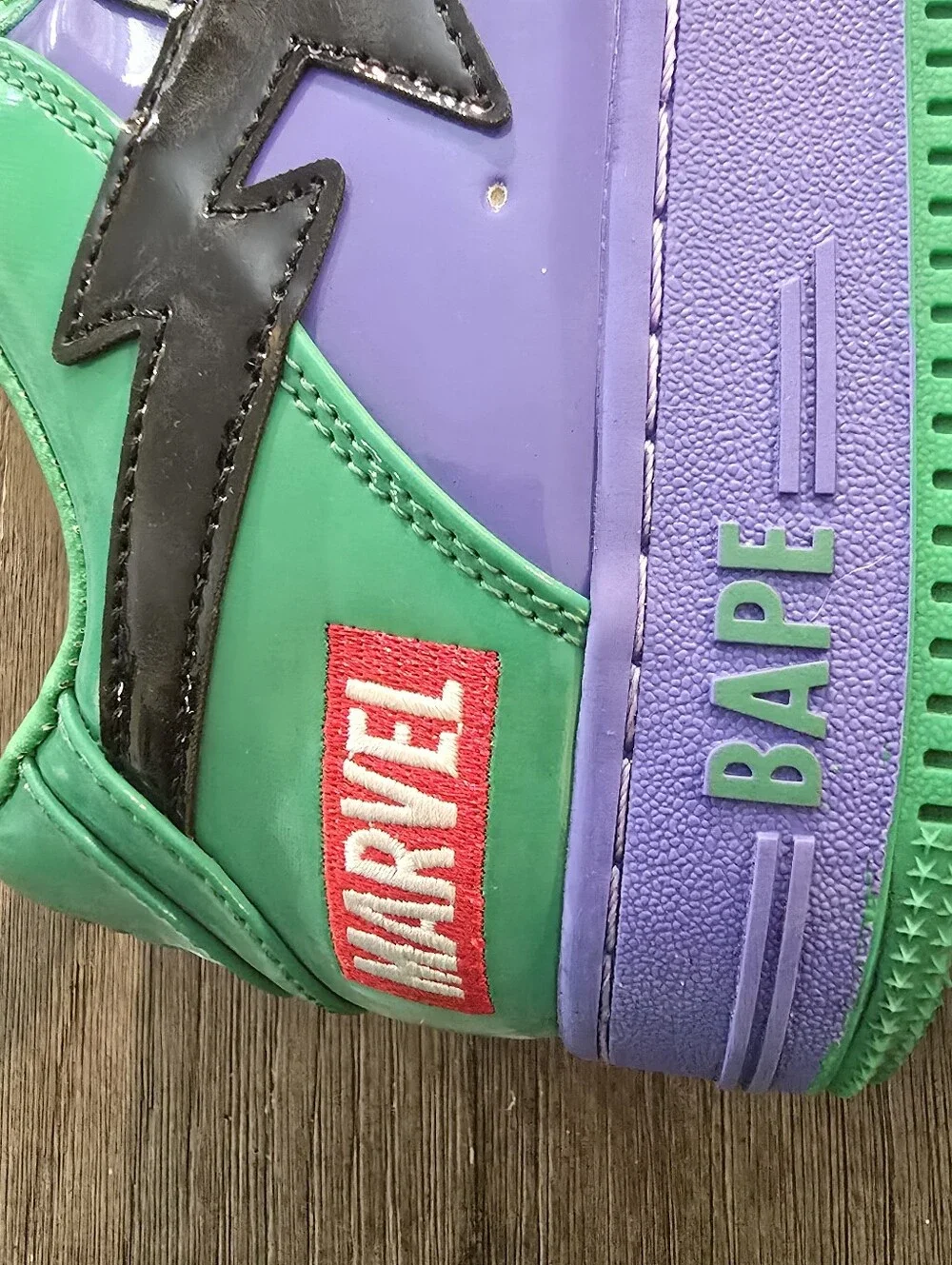 A Bathing Ape Sz. 10 Marvel/hulk Athletic Sneakers